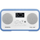 Sangean DPR-77 draagbare DAB+ digitale radio (FM-tuner, batterij-/netvoeding) wit/blauw