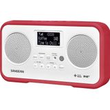 Sangean DPR-77 - DAB Radio - Draagbare Radio met DAB+ en FM - Wit / Rood