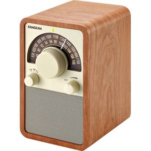 Sangean WR-15 - Retro Radio - Walnoot - AM en FM - Bluetooth Speaker