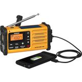 Sangean MMR 88 Noodradio AM/FM Met Zonnepaneel en Dynamo Geel Zaklamp