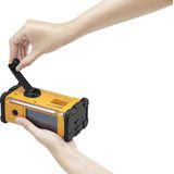 Sangean MMR 88 Noodradio AM/FM Met Zonnepaneel en Dynamo Geel Zaklamp