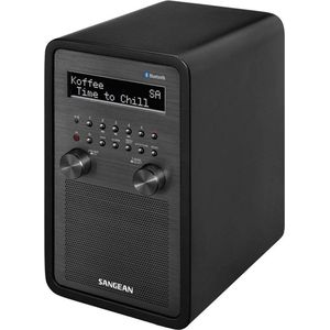 Sangean DDR-60 Radio DAB+, DAB, VHF (FM) AUX, Bluetooth, NFC Incl. afstandsbediening, Wekfunctie Zwart