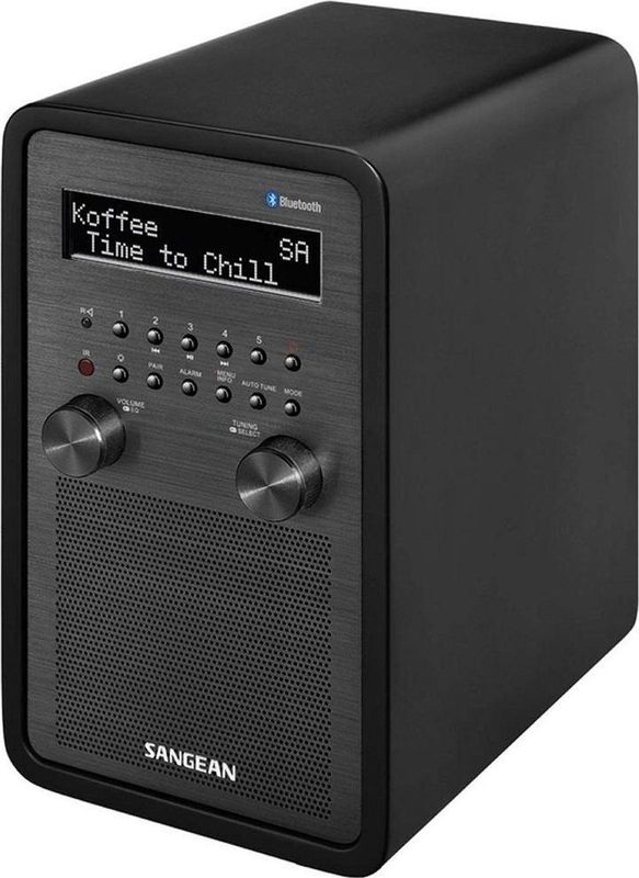 Sangean - DDR-60 Tischradio dab+, dab, ukw aux, Bluetooth®, nfc Inkl. Fernbedienung, Weckfunktion Sch