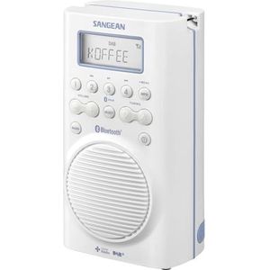 Sangean H-205D BT Waterdichte Douche-radio (Bluetoot - DAB - FM RD - Waterdicht Volgens JIS7) Wit
