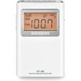 Sangean - DT-160 - Mini Radio - Draagbare Radio - Wit - Pocket