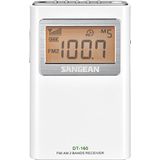 Sangean - DT-160 - Mini Radio - Draagbare Radio - Wit - Pocket