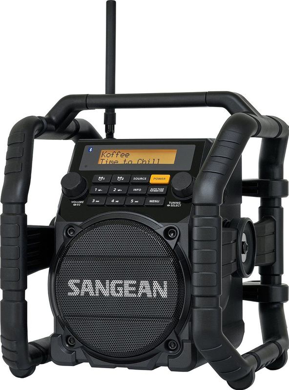 Sangean - U-5 DBT - Bouwradio - Zwart - Waterdicht, Stofdicht, Stootvast