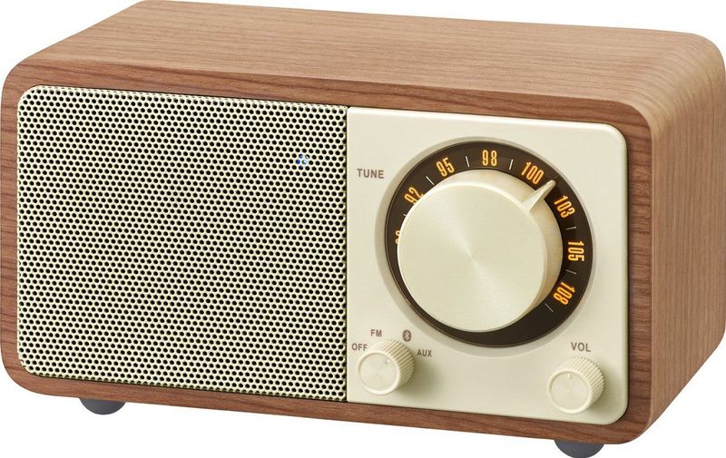 Sangean - WR-7 Mini Radio - Hout - Bluetooth - FM