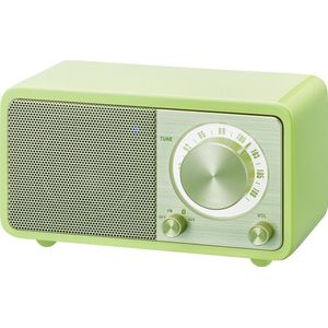 Sangean WR-7 Mini FM Radio met Bluetooth - Tafelradio met houten klankkast - Groen