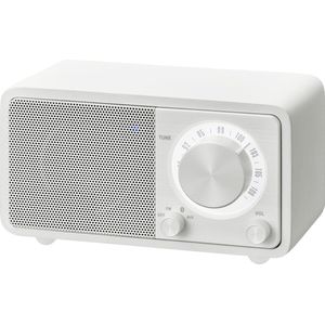 Sangean Genuine Mini - WR-7 - Mini FM-radio met Bluetooth en houten kast - Wit