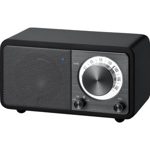 Sangean Genuine Mini - WR-7 - Mini FM-radio met Bluetooth en Houten Kast - Zwart