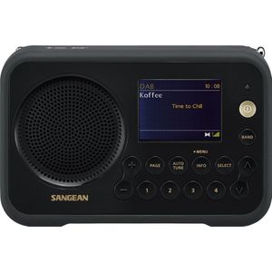 Sangean DAB+ kofferradio DPR-76 FM oplaadbaar zwart