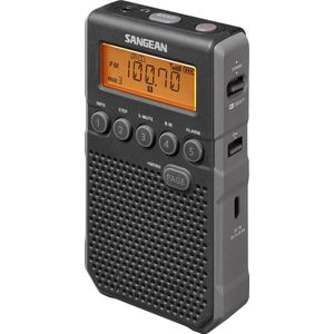 Sangean - DT-800 - Zakradio - Zwart - Draagbaar - Geheugen voor 40 stations