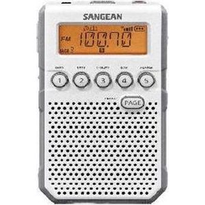 Sangean - DT-800 - Draagbare Radio - Wit - Inclusief Netadapter en Riemclip
