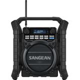 Sangean U-4 DBT+ - Bouwradio met Bluetooth - Werfradio met DAB+ en FM - Zwart