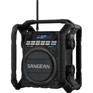 Sangean U-4 DBT+ - Bouwradio met Bluetooth - Werfradio met DAB+ en FM - Zwart