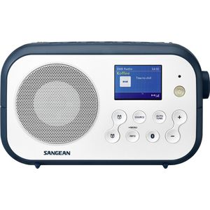 Sangean DPR-42BT White-Ink Blue Transistorradio DAB+, VHF (FM) Bluetooth Wit, Donkerblauw