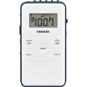 Sangean DR-140 Taschenradio - AM/FM Tragbares Mini Radio Receiver - Weiß