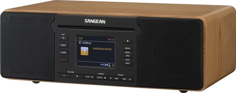 Sangean - DDR-66 BT - Radio - Walnoot - DAB+ en Internet Radio