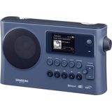 Sangean WFR-28BT Internetradio DAB+, FM WiFi, Bluetooth, AUX Acculaadfunctie, Spotify Donkerblauw