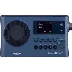 Sangean WFR-28BT Internetradio DAB+, FM WiFi, Bluetooth, AUX Acculaadfunctie, Spotify Donkerblauw