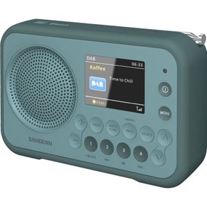 Sangean DPR-76BT Zakradio DAB+, VHF (FM) AUX, Bluetooth Toetsvergrendeling Lichtblauw