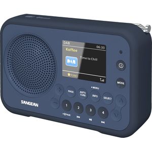 Sangean DPR-76BT Zakradio DAB+, VHF (FM) AUX, Bluetooth Toetsvergrendeling Donkerblauw