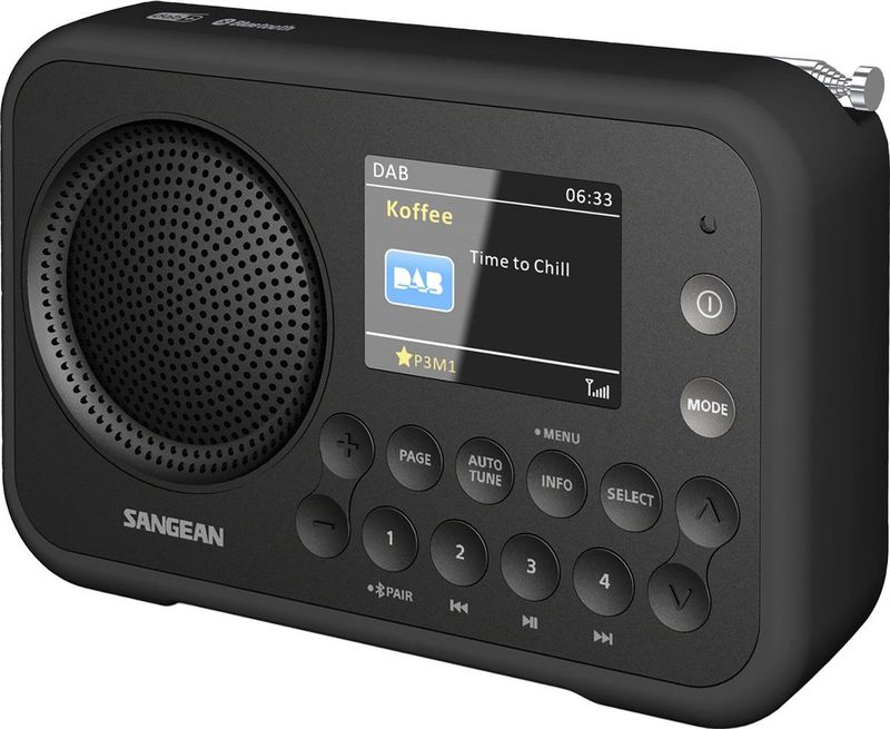 Sangean - DPR-76BT - Draagbare Radio - DAB+/FM/Bluetooth - Grijs
