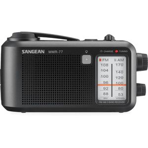 Sangean - MMR77 - Draagbare Radio - Zwart - Compact - TV Audio Ontvangst