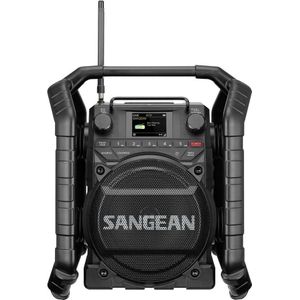 Sangean U-4X Bouwradio DAB+, VHF (FM) Bluetooth, USB, AUX, NFC Oplaadbaar, Waterdicht, Stofvast, Stofdicht, NFC, Acculaadfunctie Zwart