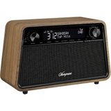 Sangean Premium Wooden Cabinet WR-201 Radio DAB+, FM DAB+, Bluetooth, AUX, FM Wekfunctie Walnoot