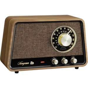 Sangean Premium Wooden Cabinet WR-101 Radio AM, FM Bluetooth, AUX, FM Walnoot