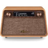 Sangean Premium Wooden Cabinet WR-201 Radio DAB+, FM DAB+, Bluetooth, AUX, FM Wekfunctie Hout