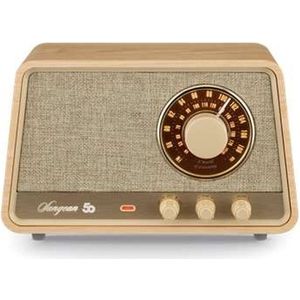 Sangean - WR-101 - Tafelradio - Bruin - Hout - Bluetooth, AUX