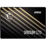 MSI SPATIUM S270 SSD 960GB - SATA 3 2,5“ Solid State Drive, 500MB/s Lesen & 450MB/s Schreiben, 3D NAND, Integrierte Datensicherheit, Center - 5 Jahre Qualität(500 TBW)