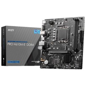 MSI - PRO H610M-E - Moederbord - Zwart - DDR4 - Geschikt voor Intel Core i9