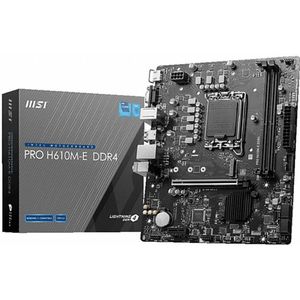 MSI PRO H610M-E DDR4, Intel, LGA 1700, Intel® Core™ i9, LGA 1700, DDR4-SDRAM, 64 GB