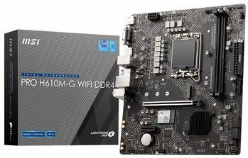 MSI - PRO H610M-G WIFI - Moederbord - Micro ATX - DDR4