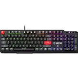 MSI Vigor GK41 Dusk LR US toetsenbord USB QWERTY Engels Zwart