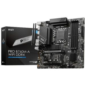 MSI - PRO B760M-A WIFI - Moederbord - Zwart - DDR4