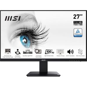 MSI Pro MP273A computer monitor 68,6 cm (27 inch) 1920 x 1080 Pixels Full HD LED Zwart