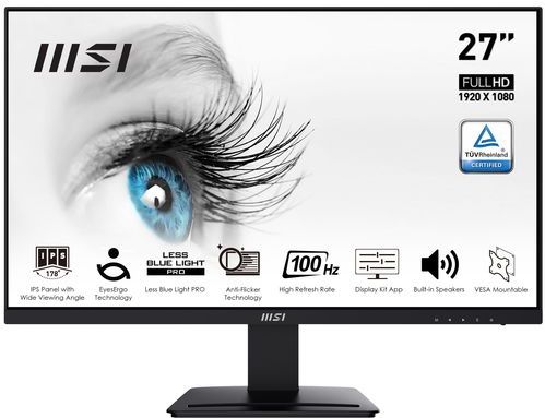 MSI Pro MP273A computer monitor 68,6 cm (27") 1920 x 1080 Pixels Full HD LED Zwart