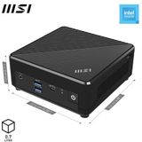 Msi - Cubi N Adl-006de Mini Pc - Grijs - Intel N200 - 4gb - 128gb Ssd