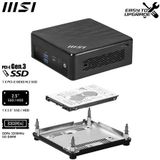 Msi - Cubi N Adl-006de Mini Pc - Grijs - Intel N200 - 4gb - 128gb Ssd