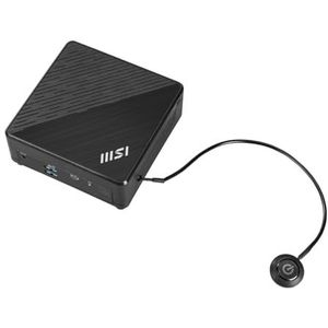 MSI Cubi N ADL-N100 BB 0.66L sized PC Zwart Intel SoC 3,4 GHz
