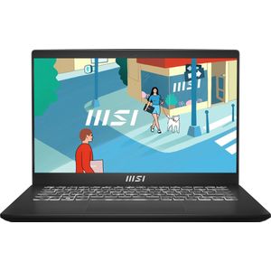 MSI Modern 14 C12M-475NL Laptop 35,6 cm (14 inch) Full HD Intel® Core�™ i3 i3-1215U 8 GB DDR4-SDRAM 512 GB SSD Wi-Fi 6 (802.11ax) Windows 11 Home Zwart