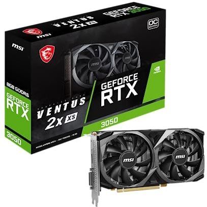 MSI GeForce RTX 3050 VENTUS 2X XS 8G OC grafische kaart - 8 GB GDDR6, 1807 MHz, PCI Express Gen 4, 128 bit, DP v 1.4a, DL DVI-D, HDMI 2.1 (ondersteunt 4K bij 120Hz)