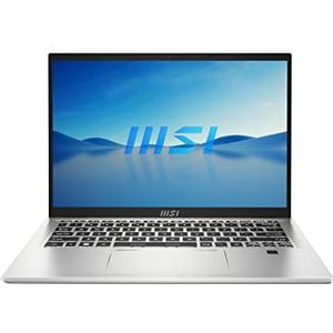MSI Prestige 14H B12UCX-437XES Ultralichte laptop 14 inch 16:10 FHD+ (Intel Core i7-12650H, 16 GB RAM, 512 GB SSD, RTX 2050-4 GB, Free Dos) Urban Silver - Spaans QWERTY-toetsenbord