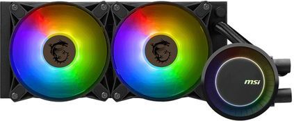 CPU koeling - MSI MAG Coreliquid E240 - Vloeistofkoelsysteem processor - 240 mm - 2x 120 mm RGB fan - Zwart