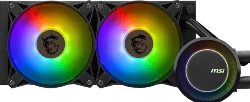 CPU koeling - MSI MAG Coreliquid E240 - Vloeistofkoelsysteem processor - 240 mm - 2x 120 mm RGB fan - Zwart